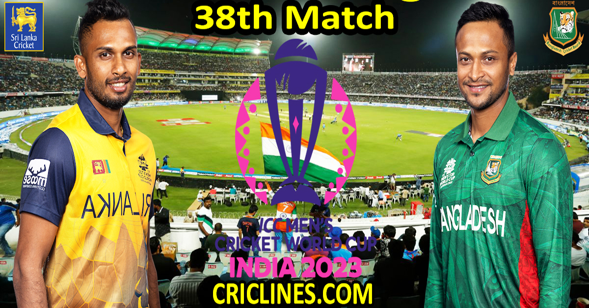 Today Match Prediction-SL vs BAN-ODI Cricket World Cup 2023-38th Match-Who Will Win