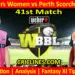 Today Match Prediction-SYSW vs PRSW-WBBL T20 2023-41st Match-Who Will Win