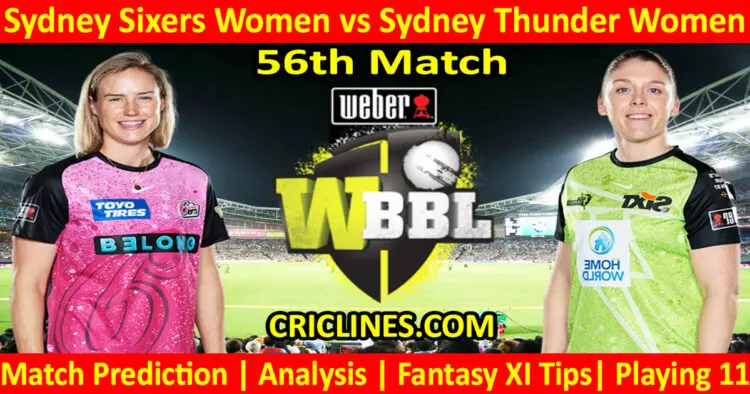 Today Match Prediction-SYSW vs SYTW-WBBL T20 2023-56th Match-Who Will Win