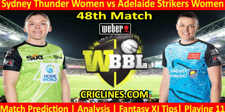 Today Match Prediction-SYTW vs ADSW-WBBL T20 2023-48th Match-Who Will Win