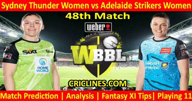 Today Match Prediction-SYTW vs ADSW-WBBL T20 2023-48th Match-Who Will Win