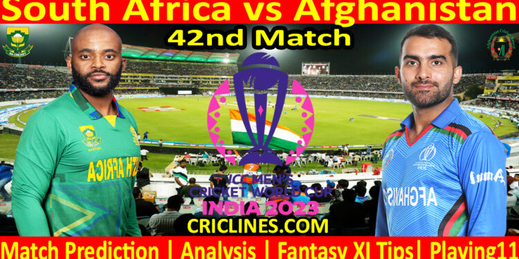 Today Match Prediction-South Africa vs Afghanistan-ODI Cricket World Cup 2023-42nd Match-Who Will Win