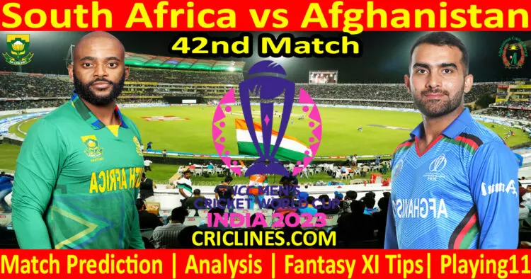 Today Match Prediction-South Africa vs Afghanistan-ODI Cricket World Cup 2023-42nd Match-Who Will Win