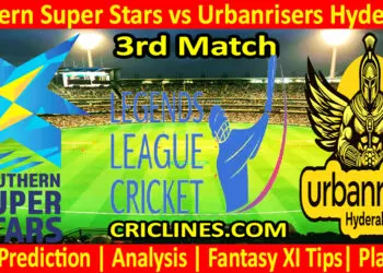 Today Match Prediction-Southern Super Stars vs Urbanrisers Hyderabad-Dream11-Legend League 2023-LLC T20-3rd Match-Who Will Win