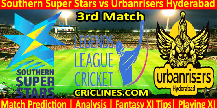Today Match Prediction-Southern Super Stars vs Urbanrisers Hyderabad-Dream11-Legend League 2023-LLC T20-3rd Match-Who Will Win