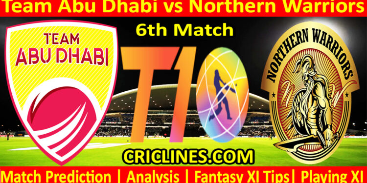 Today Match Prediction-TAB vs NWS-Dream11-Abu Dhabi T10 League-2023-6th Match-Who Will Win