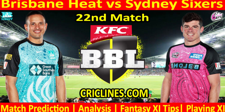Today Match Prediction-BBH vs SYS-Dream11-BBL T20 2023-24-22nd Match-Who Will Win