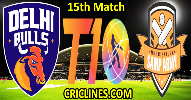 Today Match Prediction-Delhi Bulls vs Morrisville Samp Army-Dream11-Abu Dhabi T10 League-2023-15th Match-Who Will Win