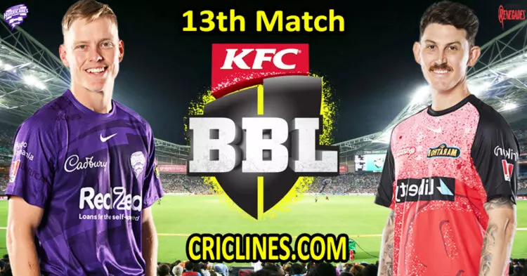 Today Match Prediction-Hobart Hurricanes vs Melbourne Renegades-Dream11-BBL T20 2023-24-13th Match-Who Will Win
