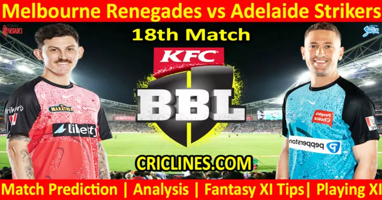Today Match Prediction-MLR vs ADS-Dream11-BBL T20 2023-24-18th Match-Who Will Win