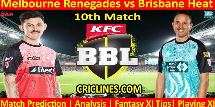 Today Match Prediction-MLR vs BBH-Dream11-BBL T20 2023-24-10th Match-Who Will Win