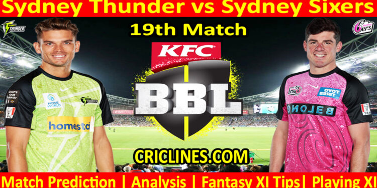 Today Match Prediction-SYT vs SYS-Dream11-BBL T20 2023-24-19th Match-Who Will Win