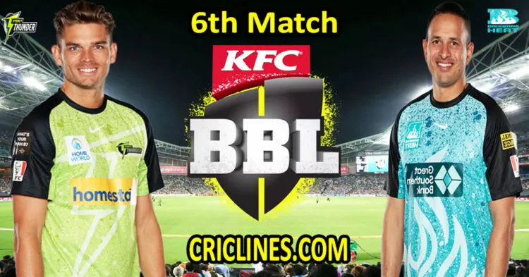 Today Match Prediction-Sydney Thunder vs Brisbane Heat-Dream11-BBL T20 2023-24-6th Match-Who Will Win