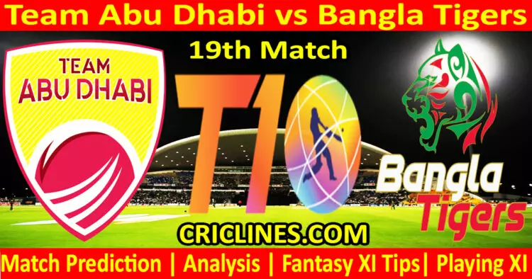 Today Match Prediction-TAD vs BTS-Dream11-Abu Dhabi T10 League-2023-19th Match-Who Will Win