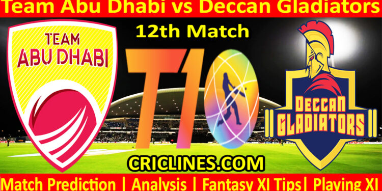 Today Match Prediction-TAD vs DGS-Dream11-Abu Dhabi T10 League-2023-12th Match-Who Will Win