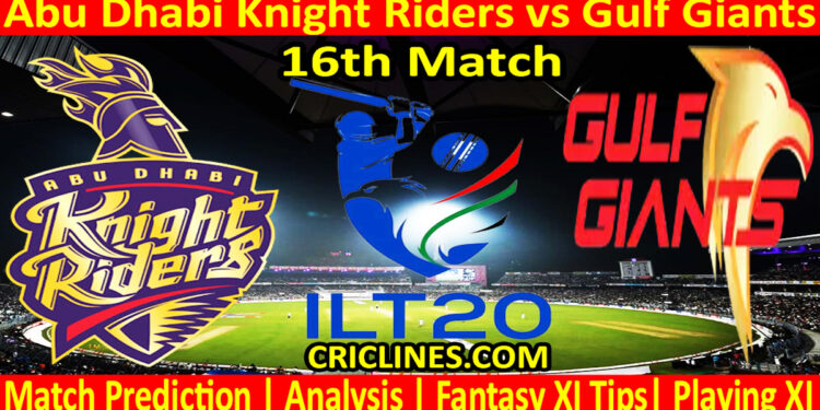 Today Match Prediction-ADKR vs GG-IL T20 2024-16th Match-Who Will Win