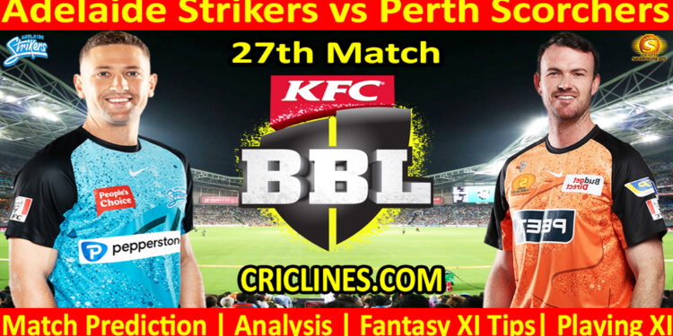 Today Match Prediction-ADS vs PRS-Dream11-BBL T20 2023-24-27th Match-Who Will Win