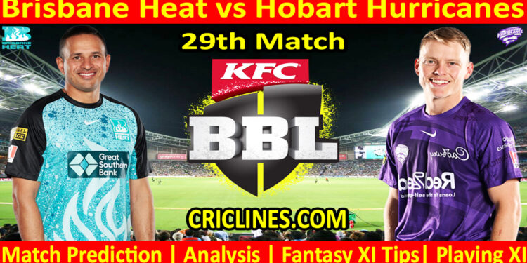 Today Match Prediction-BBH vs HBH-Dream11-BBL T20 2023-24-29th Match-Who Will Win