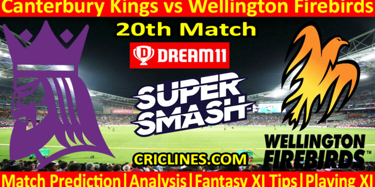 Today Match Prediction-CK vs WF-Dream11-Super Smash T20 2023-24-20th Match-Who Will Win