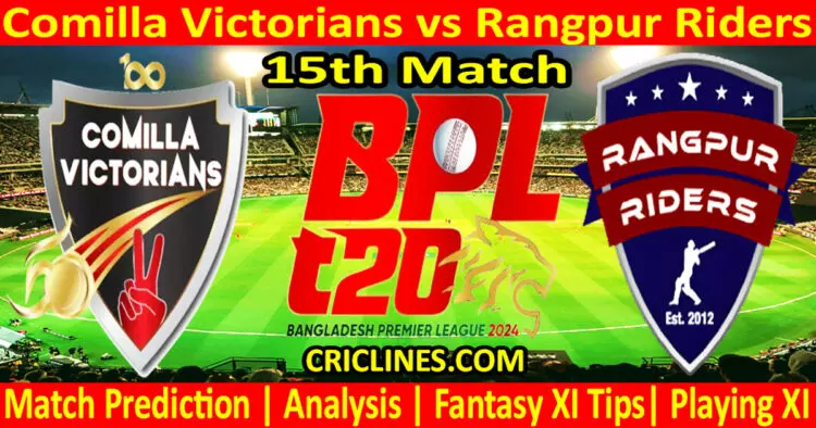 Today Match Prediction-COV vs RR-Dream11-BPL T20-2024-15th Match-Who Will Win