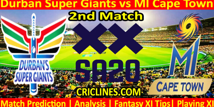 Today Match Prediction-DSG vs MICT-SA20 T20 2024-Dream11-2nd Match-Who Will Win