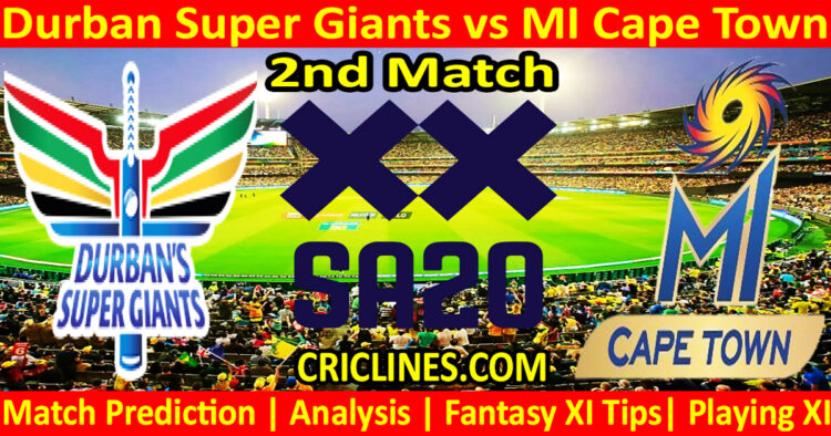 Today Match Prediction-DSG vs MICT-SA20 T20 2024-Dream11-2nd Match-Who Will Win