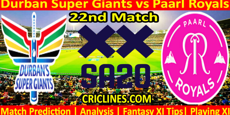 Today Match Prediction-DSG vs PR-SA20 T20 2024-Dream11-22nd Match-Who Will Win