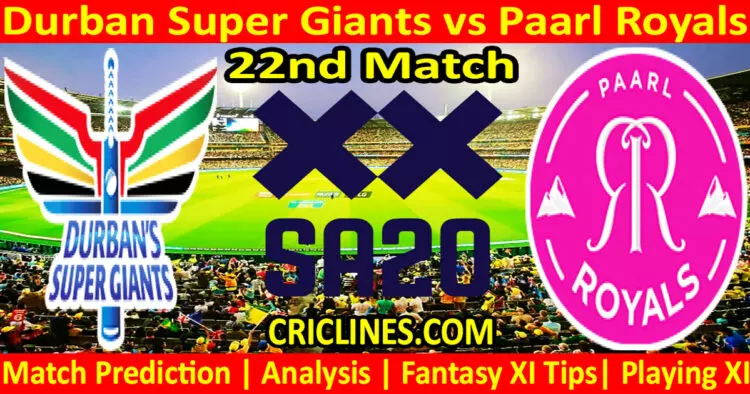 Today Match Prediction-DSG vs PR-SA20 T20 2024-Dream11-22nd Match-Who Will Win