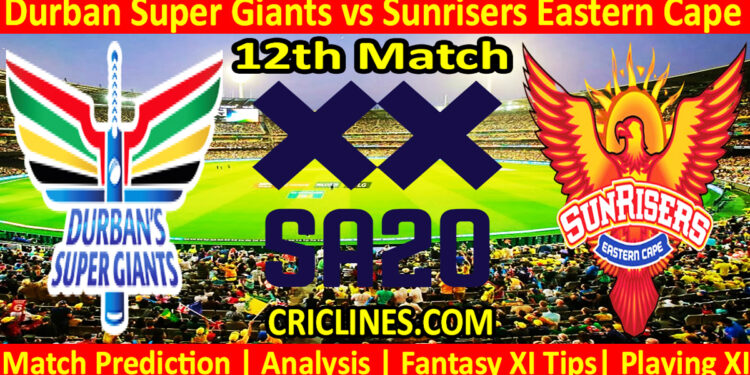 Today Match Prediction-DSG vs SEC-SA20 T20 2024-Dream11-12th Match-Who Will Win