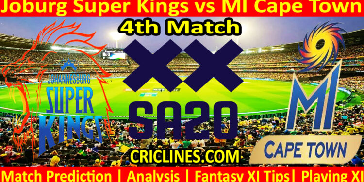 Today Match Prediction-JSK vs MICT-SA20 T20 2024-Dream11-4th Match-Who Will Win