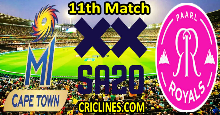 Today Match Prediction-MI Cape Town vs Paarl Royals-SA20 T20 2024-Dream11-11th Match-Who Will Win