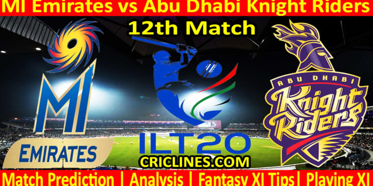 Today Match Prediction-MIE vs ADKR-IL T20 2024-12th Match-Who Will Win
