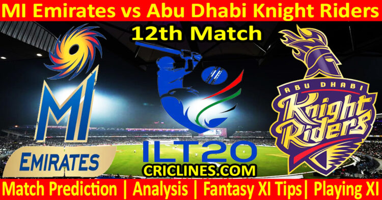 Today Match Prediction-MIE vs ADKR-IL T20 2024-12th Match-Who Will Win