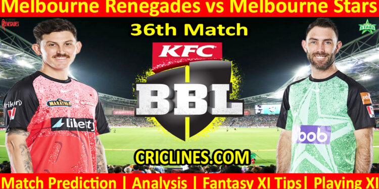 Today Match Prediction-MLR vs MLS-Dream11-BBL T20 2023-24-36th Match-Who Will Win