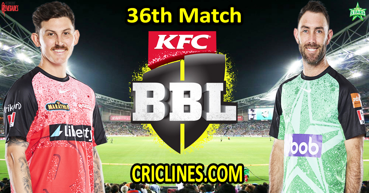 Today Match Prediction-Melbourne Renegades vs Melbourne Stars-Dream11-BBL T20 2023-24-36th Match-Who Will Win