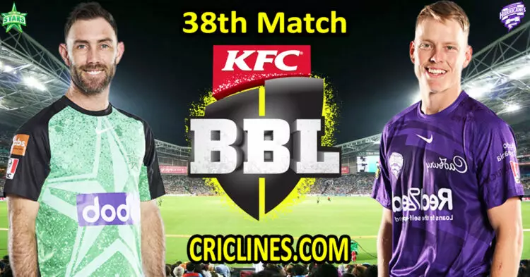 Today Match Prediction-Melbourne Stars vs Hobart Hurricanes-Dream11-BBL T20 2023-24-38th Match-Who Will Win