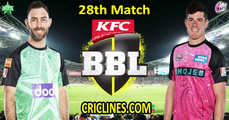Today Match Prediction-Melbourne Stars vs Sydney Sixers-Dream11-BBL T20 2023-24-28th Match-Who Will Win