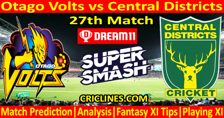 Today Match Prediction-OV vs CD-Dream11-Super Smash T20 2023-24-27th Match-Who Will Win