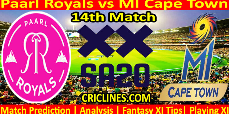 Today Match Prediction-PR vs MICT-SA20 T20 2024-Dream11-14th Match-Who Will Win