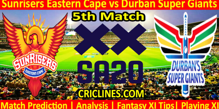 Today Match Prediction-SEC vs DSG-SA20 T20 2024-Dream11-5th Match-Who Will Win