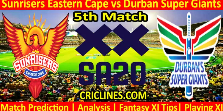 Today Match Prediction-SEC vs DSG-SA20 T20 2024-Dream11-5th Match-Who Will Win