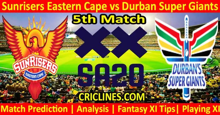 Today Match Prediction-SEC vs DSG-SA20 T20 2024-Dream11-5th Match-Who Will Win