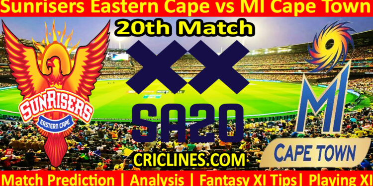 Today Match Prediction-SEC vs MICT-SA20 T20 2024-Dream11-20th Match-Who Will Win