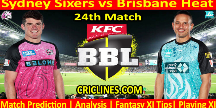 Today Match Prediction-SYS vs BBH-Dream11-BBL T20 2023-24-24th Match-Who Will Win