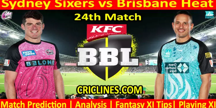 Today Match Prediction-SYS vs BBH-Dream11-BBL T20 2023-24-24th Match-Who Will Win