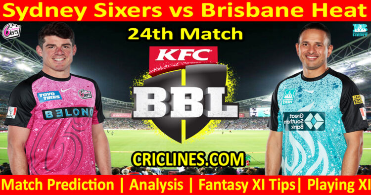 Today Match Prediction-SYS vs BBH-Dream11-BBL T20 2023-24-24th Match-Who Will Win