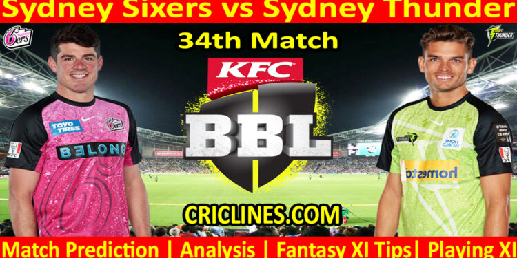 Today Match Prediction-SYS vs SYT-Dream11-BBL T20 2023-24-34th Match-Who Will Win