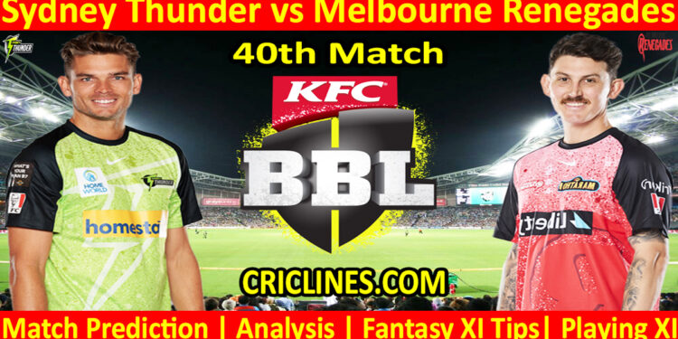 Today Match Prediction-SYT vs MLR-Dream11-BBL T20 2023-24-40th Match-Who Will Win