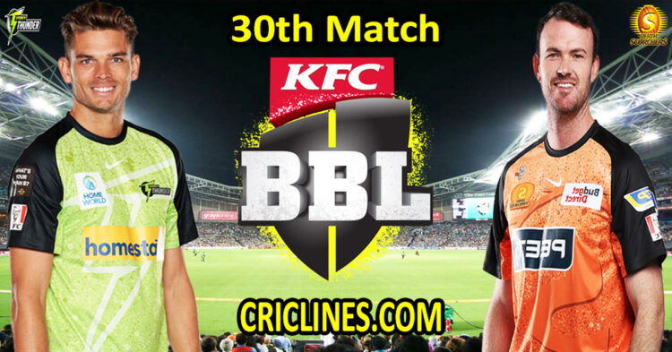 Today Match Prediction-Sydney Thunder vs Perth Scorchers-Dream11-BBL T20 2023-24-30th Match-Who Will Win