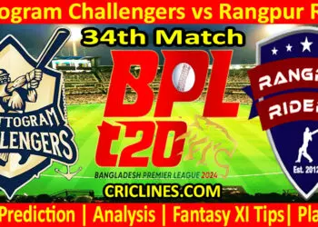Today Match Prediction-CCS vs RR-Dream11-BPL T20-2024-34th Match-Who Will Win